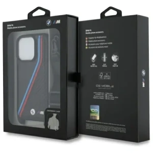 Kup Etui BMW BMHCP16X23PSVTK Apple iPhone 16 Pro Max hardcase M Edition Carbon Tricolor Lines & Strap černý/black - BMW764 - {ean13} - Sklep Home Screen