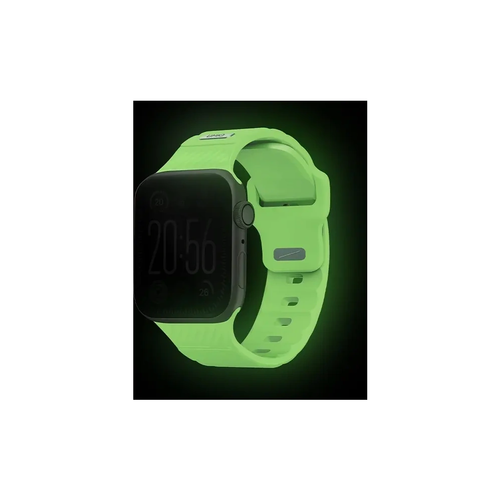 Pasek UNIQ Stride SE Apple Watch 6/7/8/9/10/SE/SE2 40/41/42/44mm FKM Rubber Strap lume