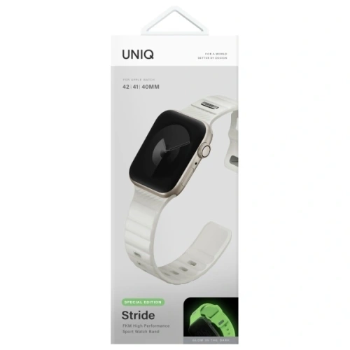 Kup Pásek UNIQ Stride SE Apple Watch 6/7/8/9/10/SE/SE2 40/41/42/44mm FKM gumový pásek lume - UNIQ1392 - {ean13} - Sklep Home Screen