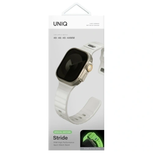 Kup Pasek UNIQ Stride SE Apple Watch 6/7/SE/SE2/8/9/10/Ultra 1/2 44/45/49mm FKM Rubber Strap lume - UNIQ1393 - {ean13} - Sklep Home Screen
