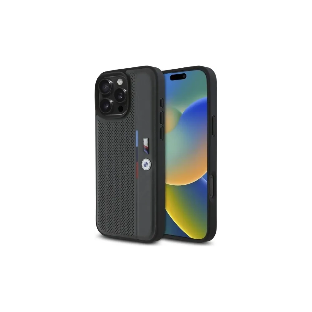 Etui BMW BMHCP16X23PUPVA Apple iPhone 16 Pro Max hardcase M Perforated Tricolor Detail Line antracyt/anthracite