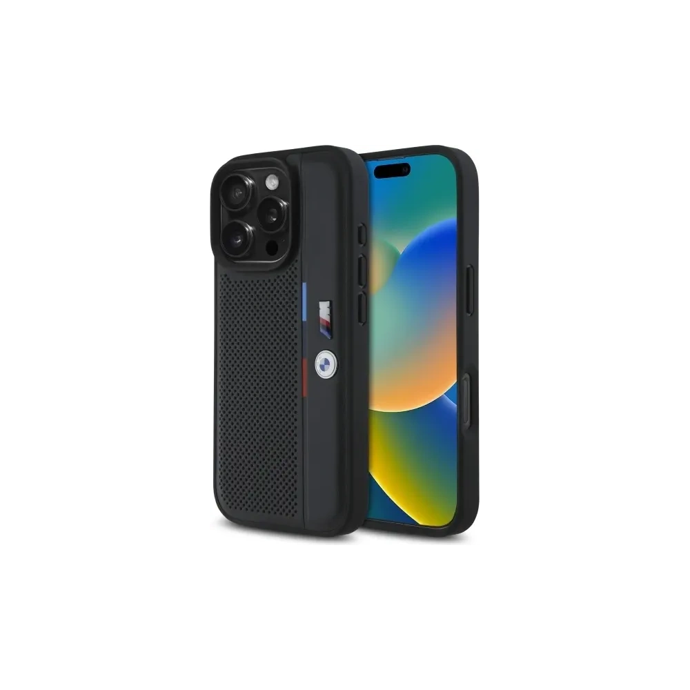 Etui BMW BMHCP16X23PUPVK Apple iPhone 16 Pro Max hardcase M Perforated Tricolor Detail Line czarny/black