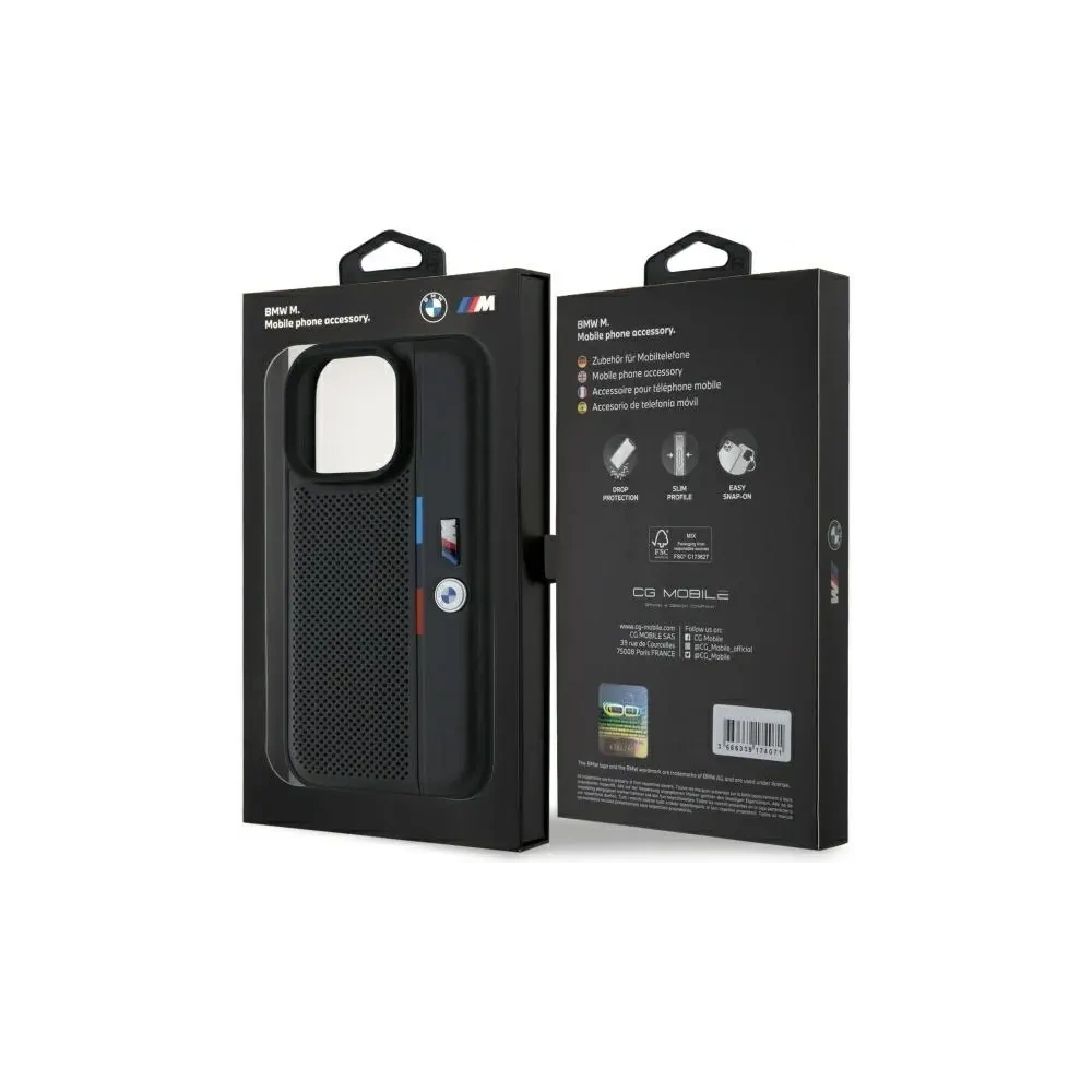 Etui BMW BMHCP16X23PUPVK Apple iPhone 16 Pro Max hardcase M Perforated Tricolor Detail Line czarny/black