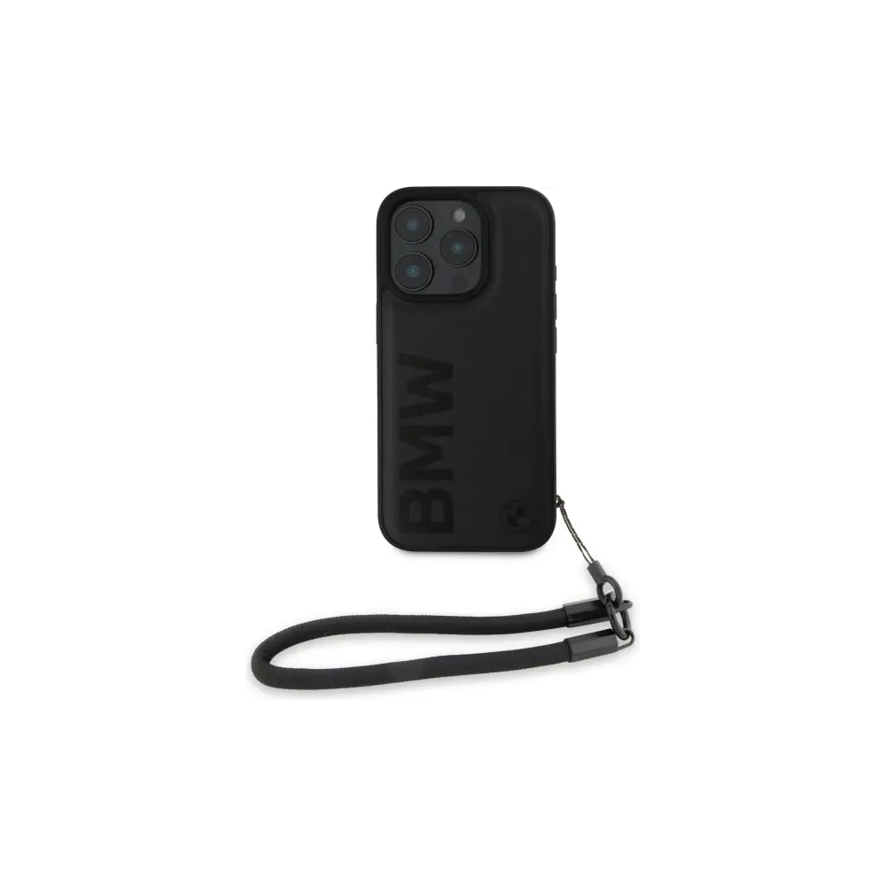 Etui BMW BMHCP16X23RMRLK Apple iPhone 16 Pro Max hardcase Signature Leather Wordmark Cord czarny/black