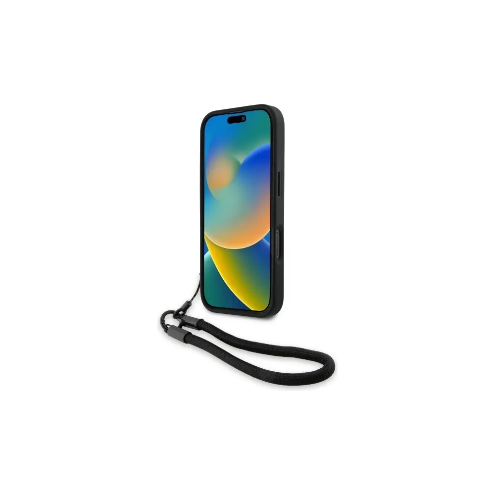 Etui BMW BMHCP16X23RMRLK Apple iPhone 16 Pro Max hardcase Signature Leather Wordmark Cord czarny/black