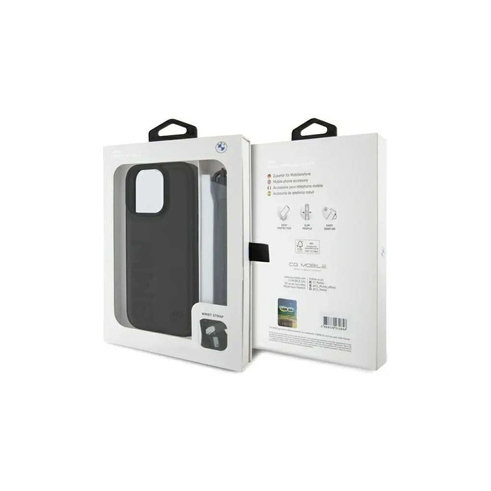 Etui BMW BMHCP16X23RMRLK Apple iPhone 16 Pro Max hardcase Signature Leather Wordmark Cord czarny/black