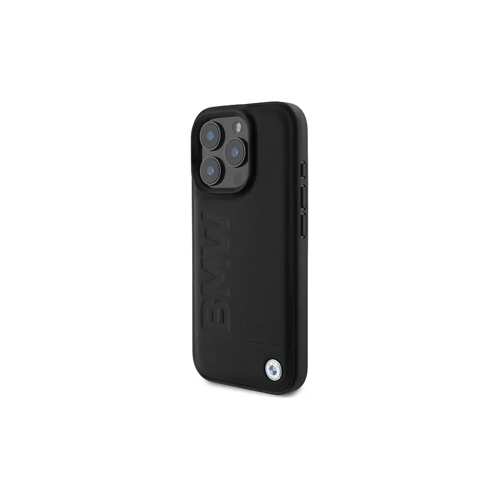 Etui BMW BMHCP16XSLLBK Apple iPhone 16 Pro Max hardcase Leather Hot Stamp czarny/black