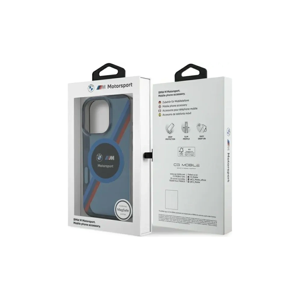 Etui BMW BMHMP16L23HTPUV Apple iPhone 16 Pro hardcase Motorsport IML Circle MagSafe granatowy/navy