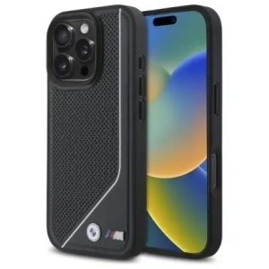Kup Etui BMW BMHMP16L23PUCPK Apple iPhone 16 Pro hardcase M Perforated Twisted Line MagSafe černý/black - BMW773 - {ean13} - Sklep Home Screen