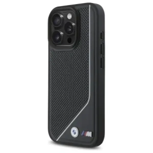Buy BMW BMHMP16L23PUCPK Apple iPhone 16 Pro hardcase M Perforated Twisted Line MagSafe black - BMW773 - {ean13} - Home Screen Store Europe