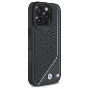 Kup Etui BMW BMHMP16L23PUCPK Apple iPhone 16 Pro hardcase M Perforated Twisted Line MagSafe černý/black - BMW773 - {ean13} - Sklep Home Screen