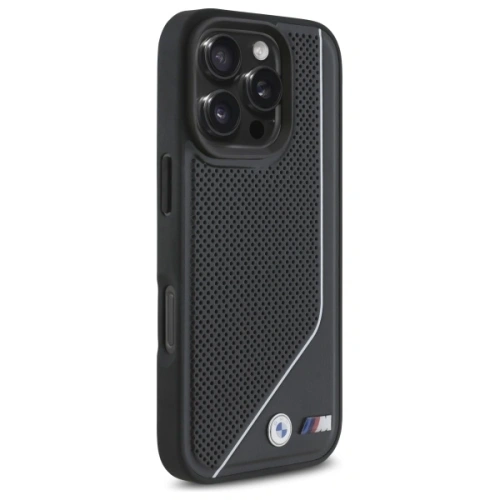 Kup Etui BMW BMHMP16L23PUCPK Apple iPhone 16 Pro hardcase M Perforated Twisted Line MagSafe czarny/black - BMW773 - {ean13} - Sklep Home Screen