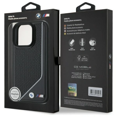 Kup Etui BMW BMHMP16L23PUCPK Apple iPhone 16 Pro hardcase M Perforated Twisted Line MagSafe czarny/black - BMW773 - {ean13} - Sklep Home Screen