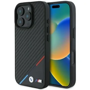 Kup BMW BMHMP16L23PUDTK Apple iPhone 16 Pro Hardcase M Carbon Tricolor Line MagSafe schwarz - BMW774 - {ean13} - Sklep Home Screen