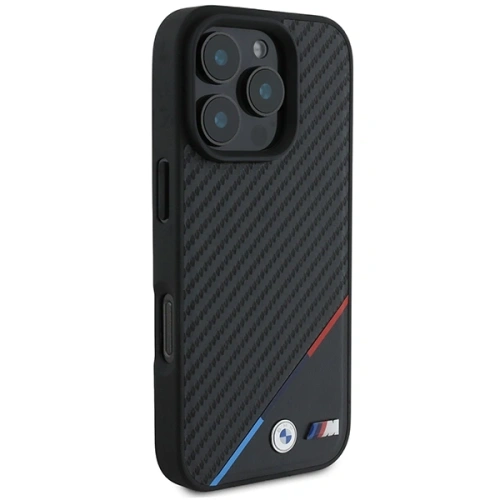 Kup Etui BMW BMHMP16L23PUDTK Apple iPhone 16 Pro hardcase M Carbon Tricolor Line MagSafe černý/black - BMW774 - {ean13} - Sklep Home Screen