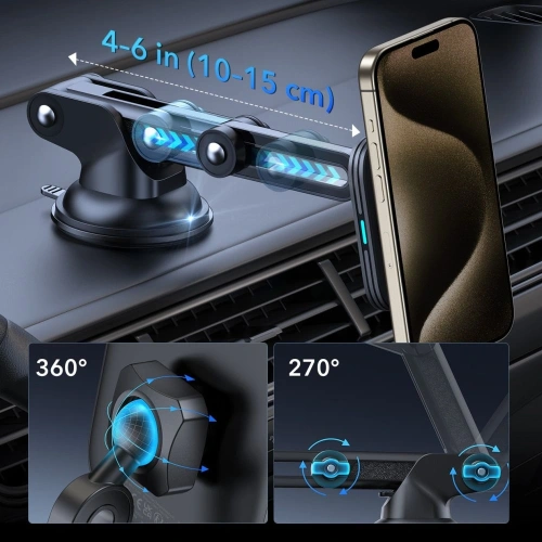 Kup ESR Halolock Magnetic Magsafe Dashboard Autós Tartó Vezeték nélküli Töltő Qi2 15W Fekete - ESR869 - {ean13} - Sklep Home Screen