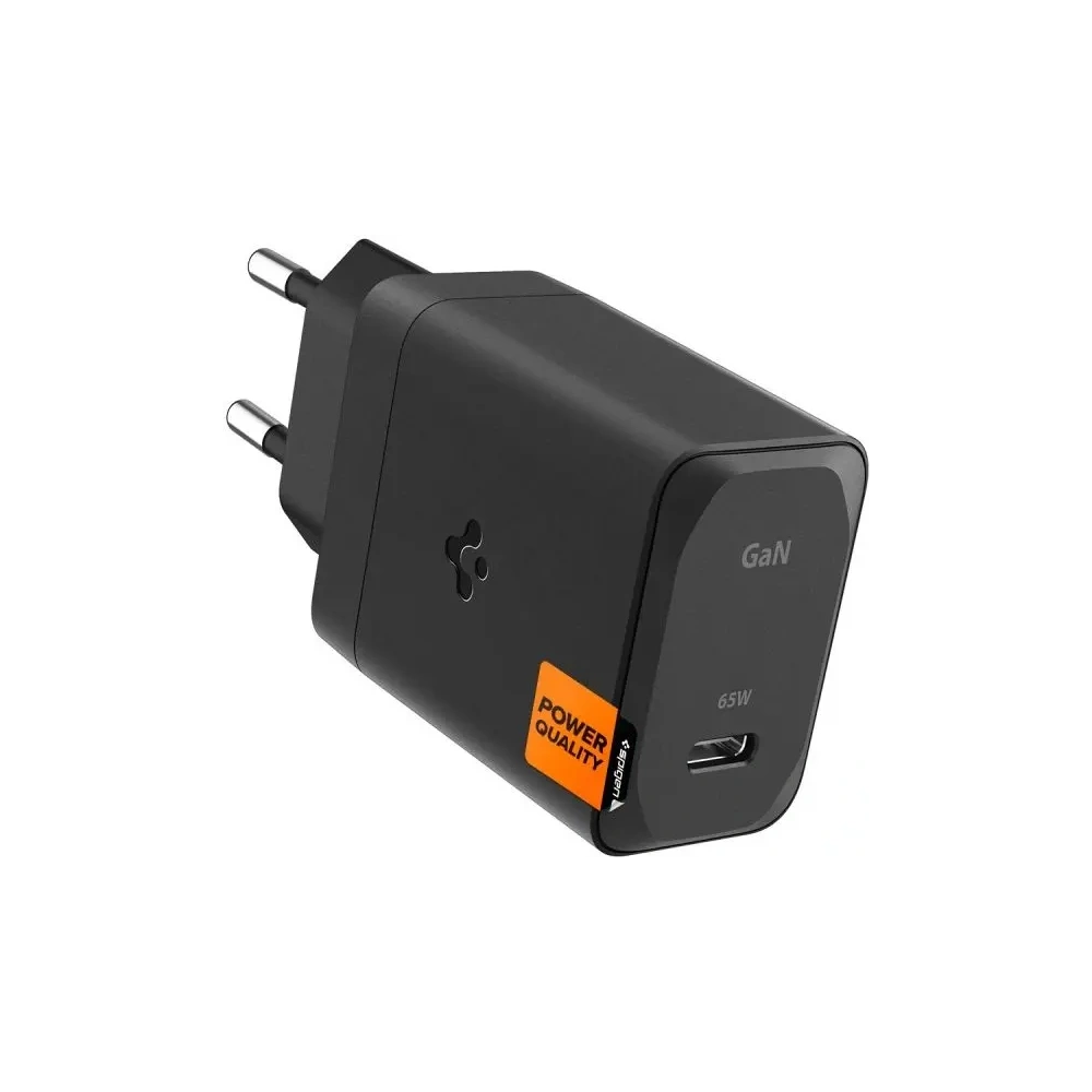 Ładowarka sieciowa Spigen Arcstation Pro GaN-651 USB-C Network Charger 65W + USB-C Cable Black
