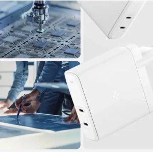 Kup Spigen Arcstation Pro GaN-1402 2xUSB-C Netzladegerät 140W Weiß - SPN16567 - {ean13} - Sklep Home Screen