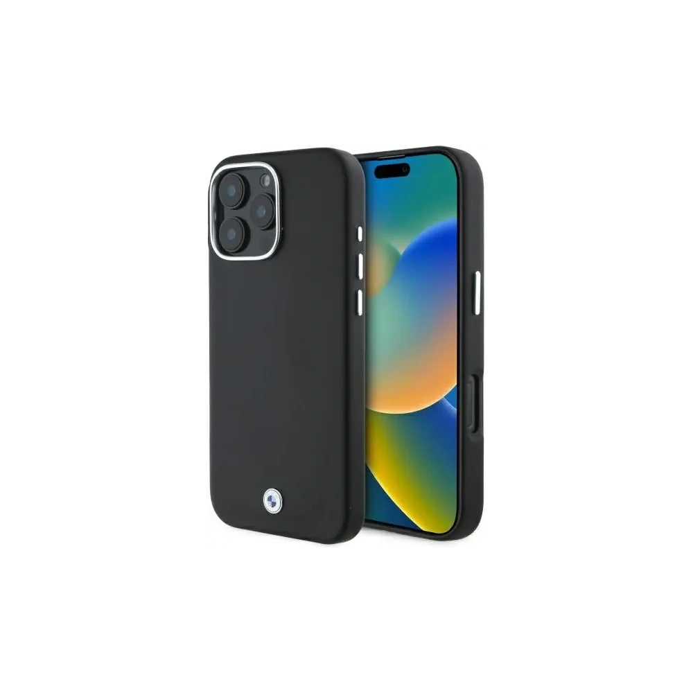 Etui BMW BMHMP16L23PUFWK Apple iPhone 16 Pro hardcase Sign Full Wrapped Metal MagSafe czarny/black