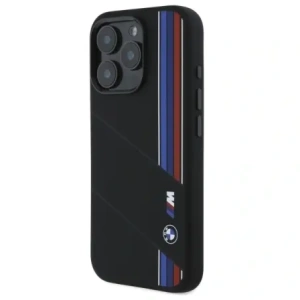 Kup Etui BMW BMHMP16L23SCUK Apple iPhone 16 Pro hardcase Silicone Cut Tricolor Lines MagSafe czarny/black - BMW777 - {ean13} - Sklep Home Screen