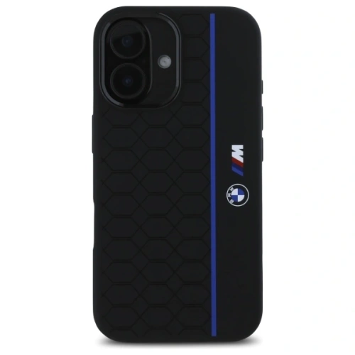 Kup Etui BMW BMHMP16S23SHEB Apple iPhone 16 hardcase Silicone Hexagon Blue Line MagSafe czarny/black - BMW780 - {ean13} - Sklep Home Screen