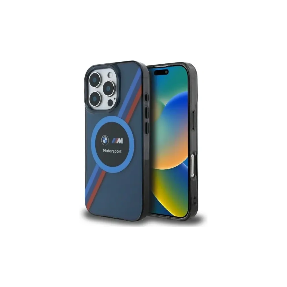 Etui BMW BMHMP16X23HTPUV Apple iPhone 16 Pro Max hardcase Motorsport IML Circle MagSafe granatowy/navy