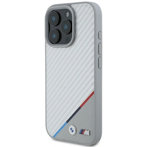 Kup Etui BMW BMHMP16X23PUDTS Apple iPhone 16 Pro Max hardcase M Carbon Tricolor Line MagSafe šedá/grey - BMW784 - {ean13} - Sklep Home Screen