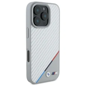 Kup Etui BMW BMHMP16X23PUDTS Apple iPhone 16 Pro Max hardcase M Carbon Tricolor Line MagSafe šedá/grey - BMW784 - {ean13} - Sklep Home Screen