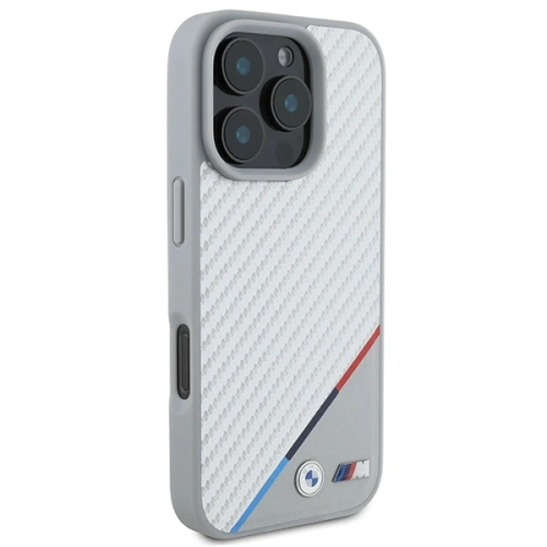 Kup Etui BMW BMHMP16X23PUDTS Apple iPhone 16 Pro Max hardcase M Carbon Tricolor Line MagSafe šedá/grey - BMW784 - {ean13} - Sklep Home Screen