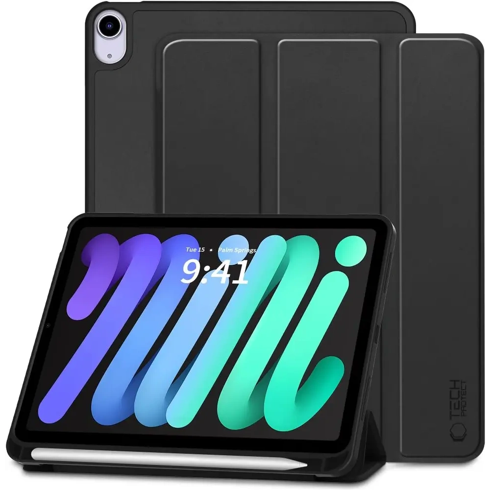 Etui Tech-Protect SmartCase Pen Apple iPad Mini 8.3 6 / 7 2021 / 2024 Black