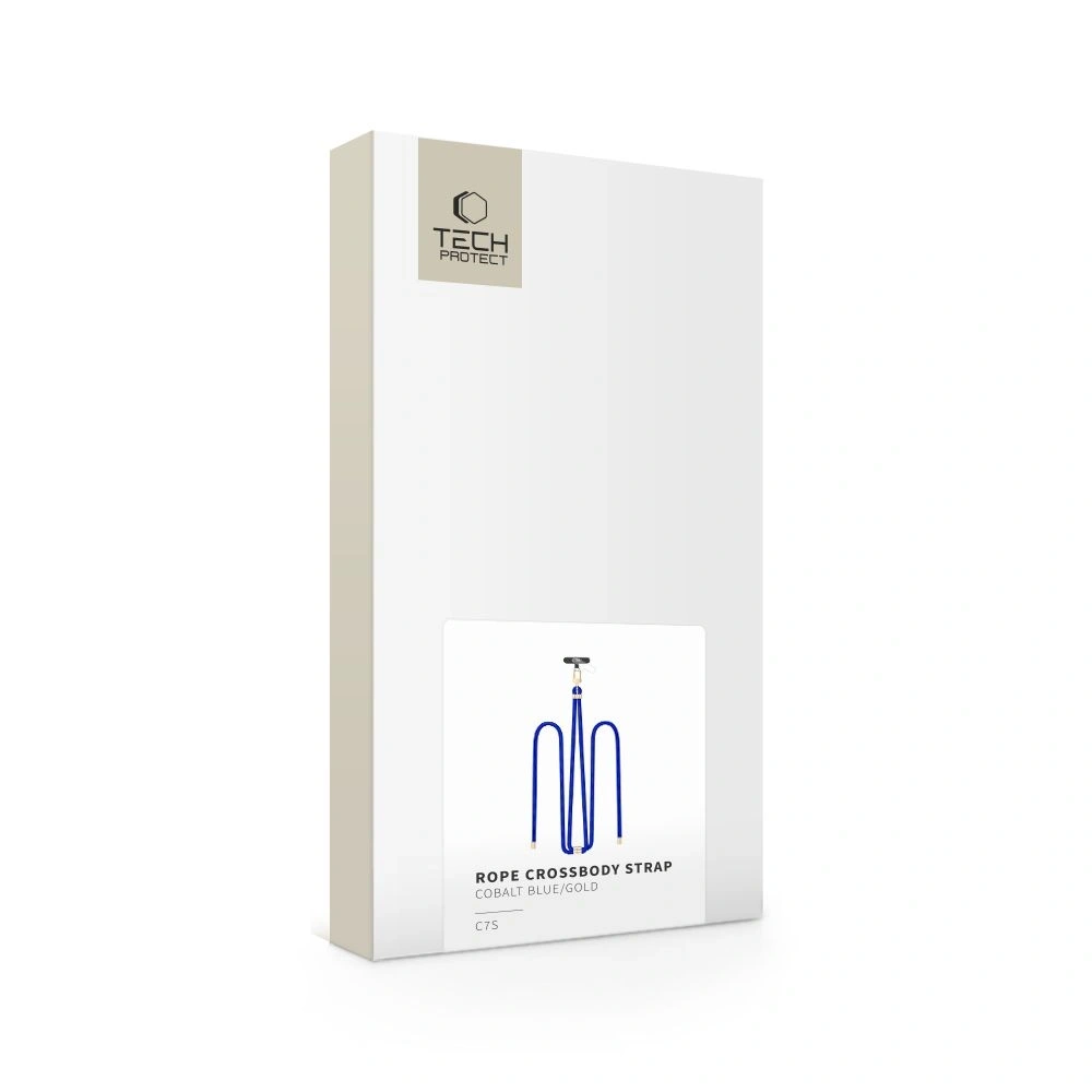 Smycz do telefonu Tech-Protect C7S Rope Crossbody Strap Cobalt Blue/gold