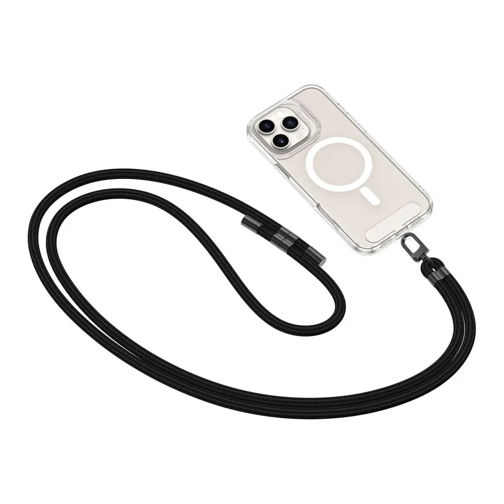 Smycz do telefonu Tech-Protect C7S Rope Crossbody Strap Black/black