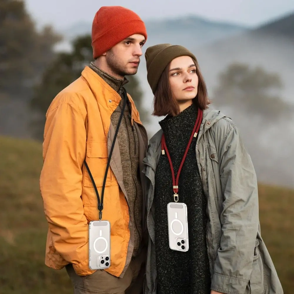 Smycz do telefonu Tech-Protect C7S Rope Crossbody Strap Black/black