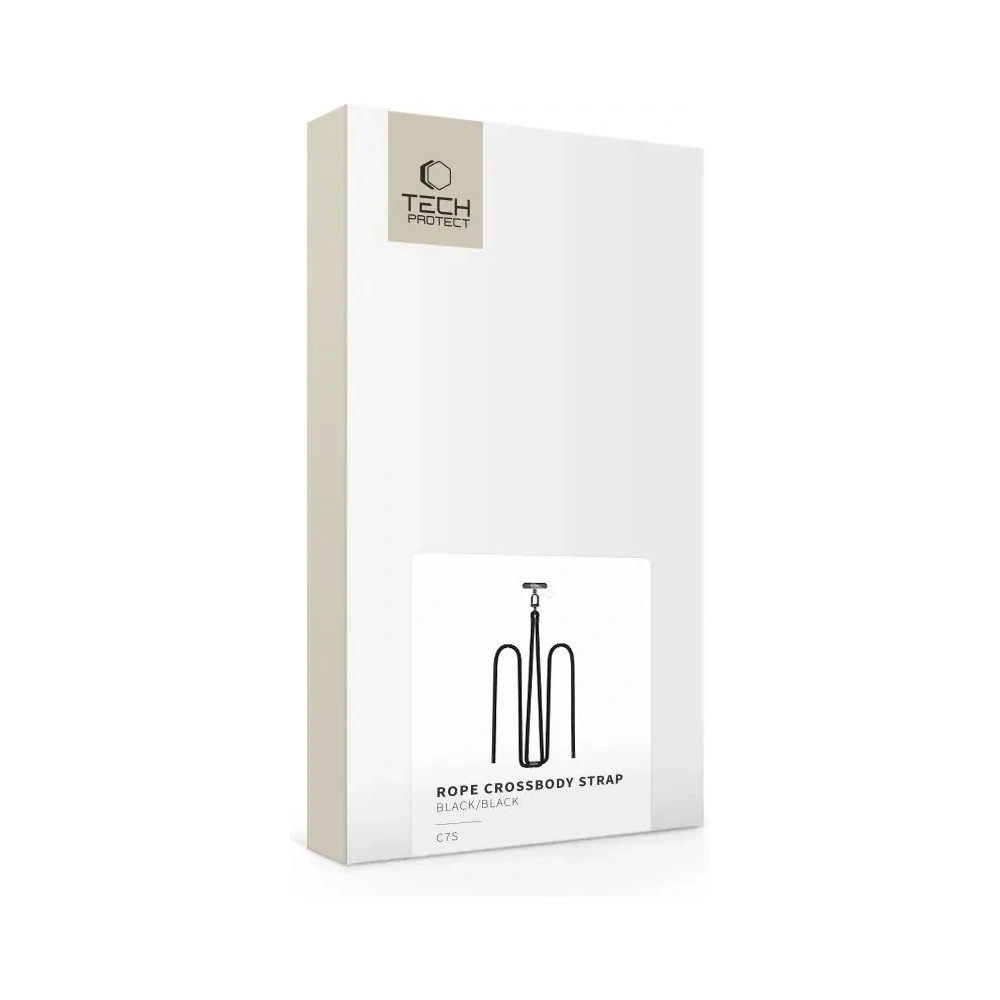 Smycz do telefonu Tech-Protect C7S Rope Crossbody Strap Black/black