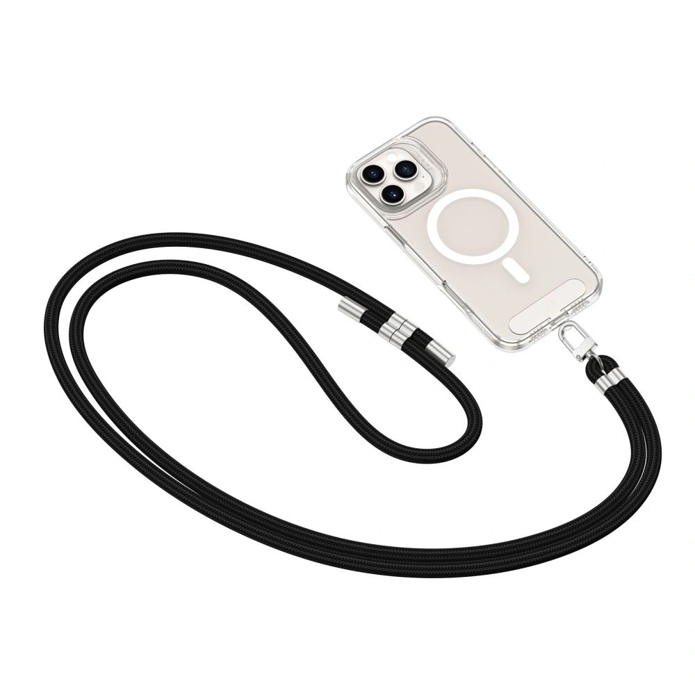 Smycz do telefonu Tech-Protect C7S Rope Crossbody Strap Black/silver