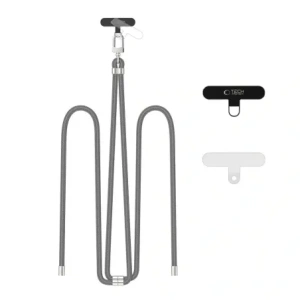 Tech-Protect C7S Seil Umhängegurt Crayon Grau/Silber