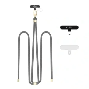 Tech-Protect C7S Seil Umhängegurt Crayon Grau/Gold