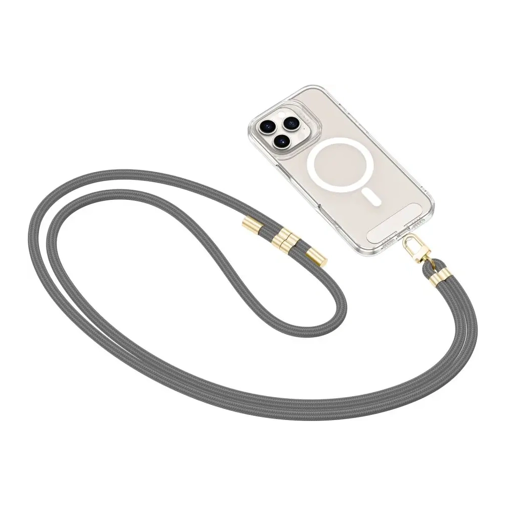 Smycz do telefonu Tech-Protect C7S Rope Crossbody Strap Crayon Grey/gold