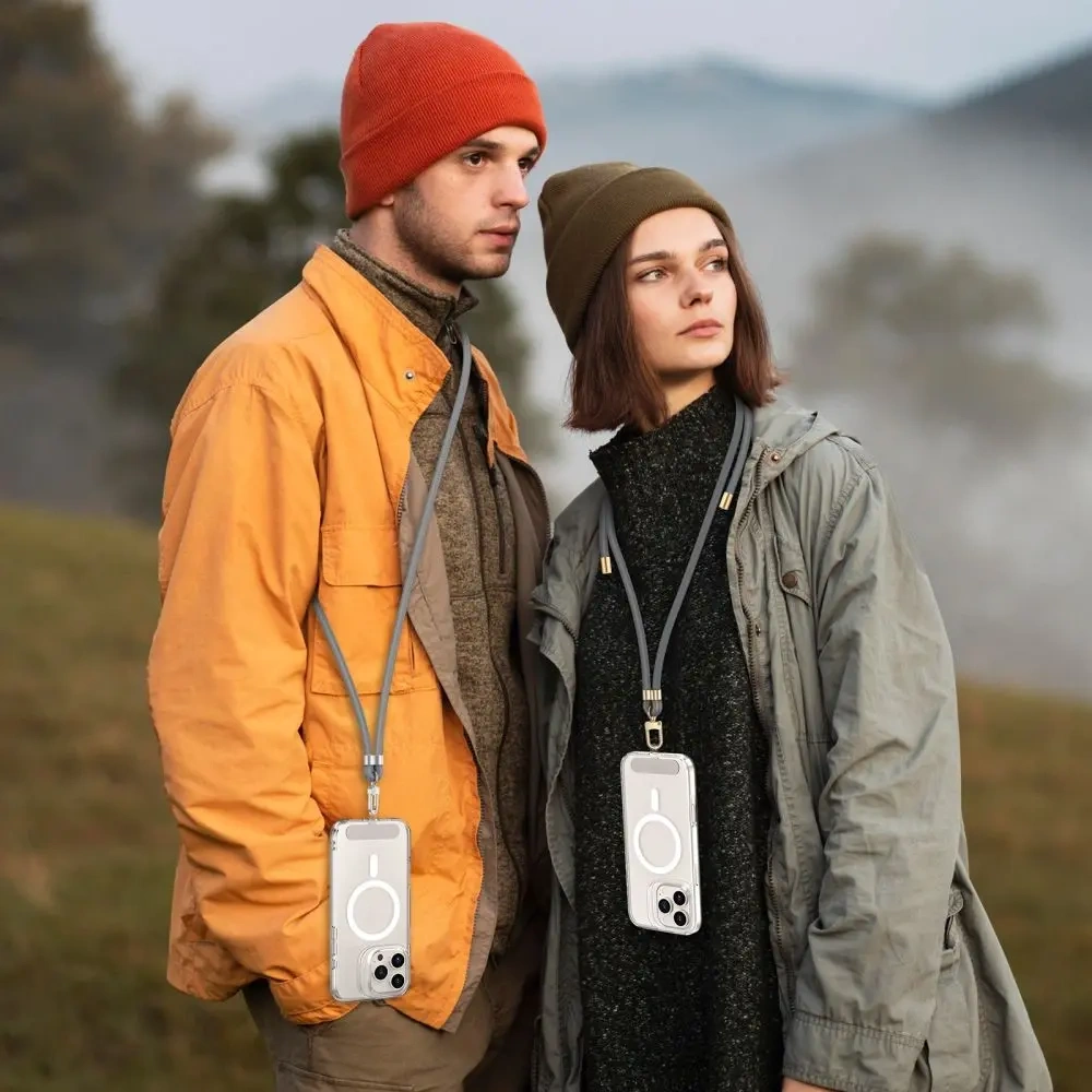 Smycz do telefonu Tech-Protect C7S Rope Crossbody Strap Crayon Grey/gold