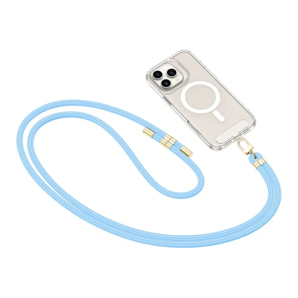 Smycz do telefonu Tech-Protect C7S Rope Crossbody Strap Baby Blue/gold