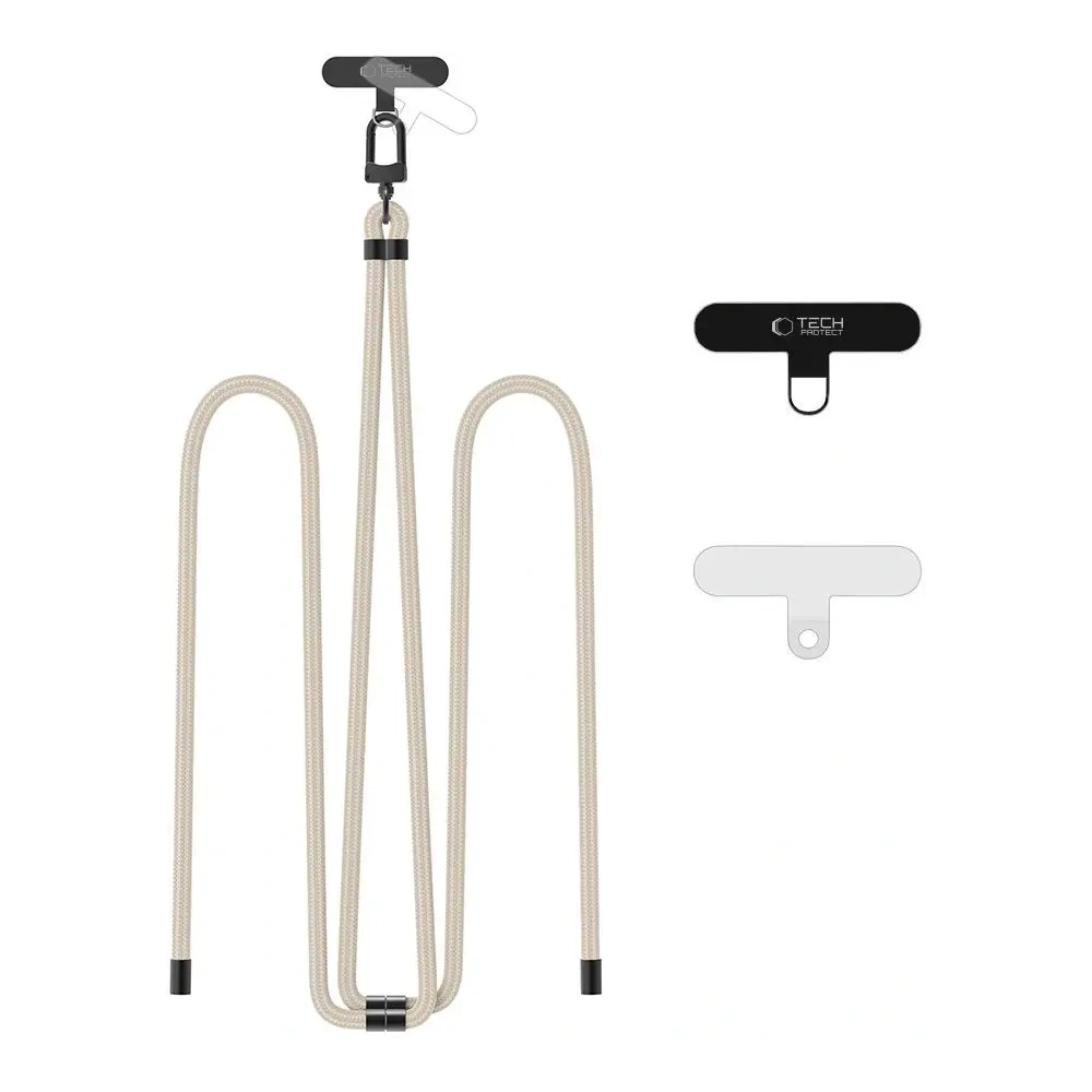 Smycz do telefonu Tech-Protect C7S Rope Crossbody Strap Taupe/black