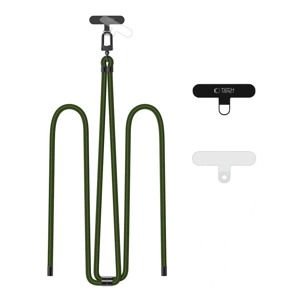 Smycz do telefonu Tech-Protect C7S Rope Crossbody Strap Hunter Green/black