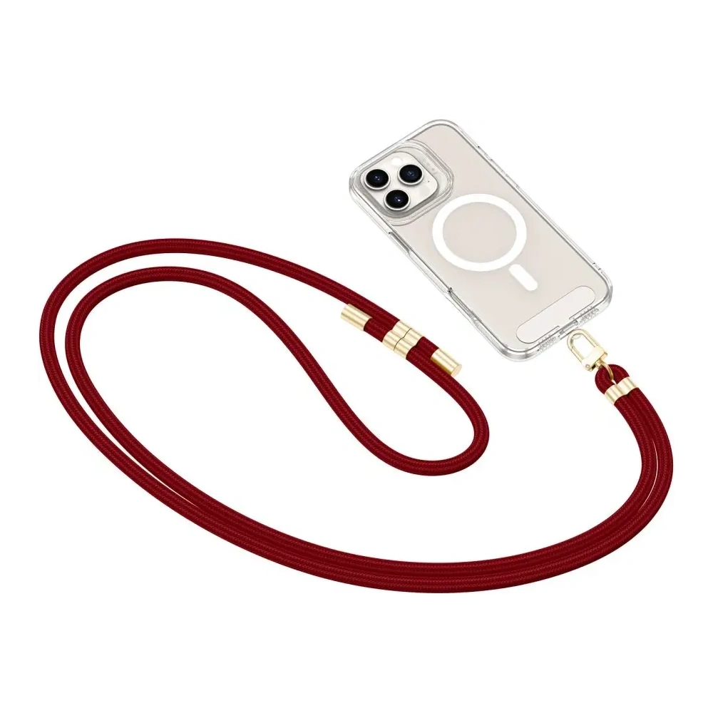 Smycz do telefonu Tech-Protect C7S Rope Crossbody Strap Mulberry/gold