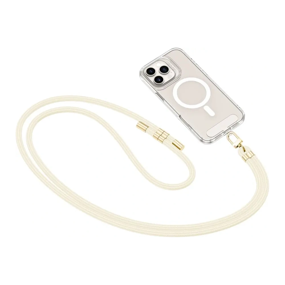 Smycz do telefonu Tech-Protect C7S Rope Crossbody Strap Beige/gold