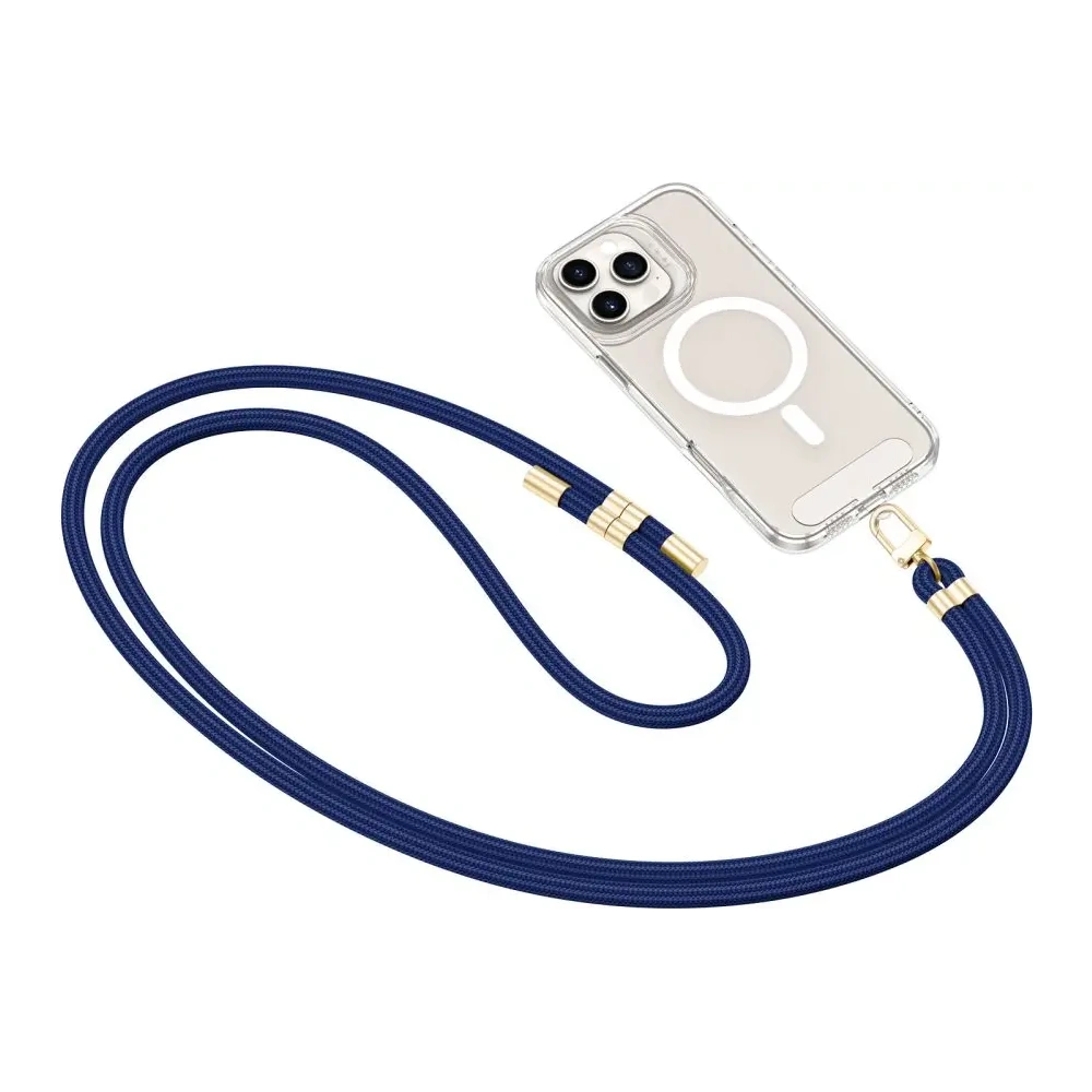 Smycz do telefonu Tech-Protect C7S Rope Crossbody Strap Navy Blue/gold