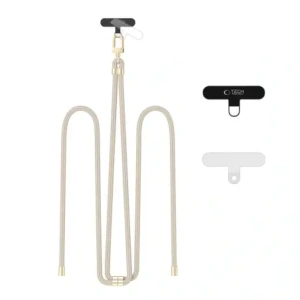 Smyčka na telefon Tech-Protect C7S Rope Crossbody Strap Taupe/gold