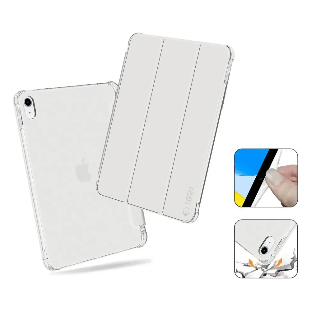 Etui Tech-Protect SmartCase Pen Hybrid Apple iPad 10.9 2022 (10. generacji) Crystal Silver