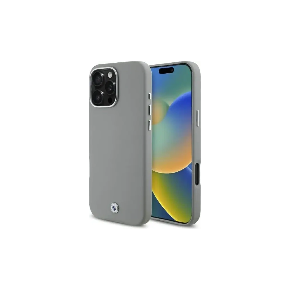 Etui BMW BMHMP16X23PUFWG Apple iPhone 16 Pro Max hardcase Sign Full Wrapped Metal MagSafe szary/grey