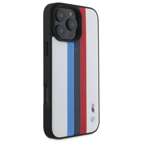 Kup Etui BMW BMHMP16X23PUPTH Apple iPhone 16 Pro Max hardcase M Perf. Tricolor Printed Stripes MagSafe biały/white - BMW786 - {ean13} - Sklep Home Screen