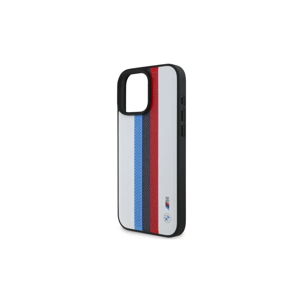 Etui BMW BMHMP16X23PUPTH Apple iPhone 16 Pro Max hardcase M Perf. Tricolor Printed Stripes MagSafe biały/white